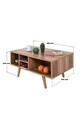 Masuta de cafea, Hanah Home, Sina 2027, 90x43x55 cm, PAL, Maro