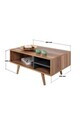 Masuta de cafea, Hanah Home, Venüs 2030, 90x43x55 cm, PAL, Nuc / Antracit