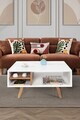 Masuta de cafea, Hanah Home, Venüs 2031, 90x43x55 cm, PAL, Alb/Maro
