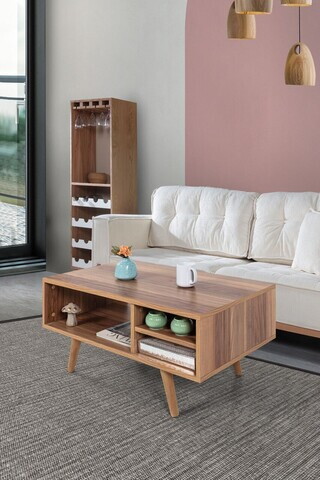 Masuta de cafea, Hanah Home, Venüs 2037, 90x43x55 cm, PAL, Maro