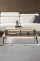Masuta de cafea, Hanah Home, Şile 2009, 100x40x56 cm, PAL, Stejar safir / Antracit