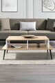 Masuta de cafea, Hanah Home, Şile 2011, 100x40x56 cm, PAL, Stejar Safir / Alb