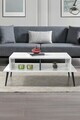 Masuta de cafea, Hanah Home, Şile 2012, 100x40x56 cm, PAL, Alb / Antracit