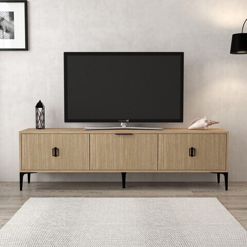 Comoda TV, Hanah Home, Neva 3803, 180x50x35 cm, PAL, Stejar