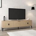Comoda TV, Hanah Home, Neva 3803, 180x50x35 cm, PAL, Stejar