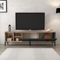 Comoda TV, Hanah Home, Era 3805, 180x50x35 cm, PAL, Stejar safir / Antracit