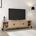 Comoda TV, Hanah Home, Deren 3807, 150x47x35 cm, PAL, Maro