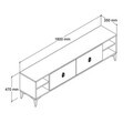 Comoda TV, Hanah Home, Deren 3807, 150x47x35 cm, PAL, Maro