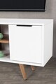 Comoda TV, Hanah Home, Sina 3318, 130x59x35 cm, PAL, Alb/Maro