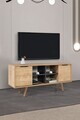 Comoda TV, Hanah Home, Sina 3319, 130x59x35 cm, PAL, Stejar safir / Antracit