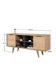 Comoda TV, Hanah Home, Sina 3319, 130x59x35 cm, PAL, Stejar safir / Antracit