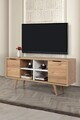 Comoda TV, Hanah Home, Sina 3321, 130x59x35 cm, PAL, Stejar Safir / Alb