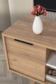Comoda TV, Hanah Home, Sina 3321, 130x59x35 cm, PAL, Stejar Safir / Alb