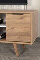 Comoda TV, Hanah Home, Sina 3321, 130x59x35 cm, PAL, Stejar Safir / Alb