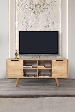 Comoda TV, Hanah Home, Sina 3322, 130x59x35 cm, PAL, Maro