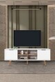Comoda TV, Hanah Home, Sina 3618, 160x59x35 cm, PAL, Alb/Maro
