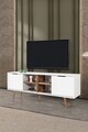 Comoda TV, Hanah Home, Sina 3618, 160x59x35 cm, PAL, Alb/Maro