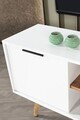 Comoda TV, Hanah Home, Sina 3618, 160x59x35 cm, PAL, Alb/Maro