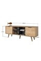 Comoda TV, Hanah Home, Sina 3619, 160x59x35 cm, PAL, Stejar safir / Antracit