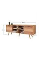 Comoda TV, Hanah Home, Sina 3620, 160x59x35 cm, PAL, Maro