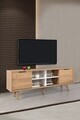 Comoda TV, Hanah Home, Sina 3621, 160x59x35 cm, PAL, Stejar Safir / Alb
