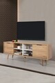 Comoda TV, Hanah Home, Sina 3621, 160x59x35 cm, PAL, Stejar Safir / Alb