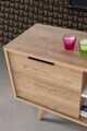 Comoda TV, Hanah Home, Sina 3621, 160x59x35 cm, PAL, Stejar Safir / Alb