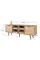 Comoda TV, Hanah Home, Sina 3622, 160x59x35 cm, PAL, Maro