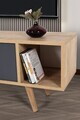 Comoda TV, Hanah Home, Mesir 3324, 130x47x35 cm, PAL, Stejar safir / Antracit