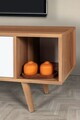 Comoda TV, Hanah Home, Mesir 3326, 130x47x35 cm, PAL, Nuc/Alb