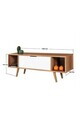 Comoda TV, Hanah Home, Mesir 3326, 130x47x35 cm, PAL, Nuc/Alb