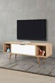 Comoda TV, Hanah Home, Mesir 3328, 130x47x35 cm, PAL, Stejar Safir / Alb