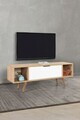 Comoda TV, Hanah Home, Mesir 3328, 130x47x35 cm, PAL, Stejar Safir / Alb