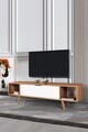 Comoda TV, Hanah Home, Mesir 3626, 160x47x35 cm, PAL, Nuc/Alb