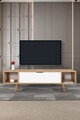 Comoda TV, Hanah Home, Mesir 3628, 160x47x35 cm, PAL, Stejar Safir / Alb