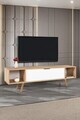 Comoda TV, Hanah Home, Mesir 3628, 160x47x35 cm, PAL, Stejar Safir / Alb