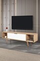 Comoda TV, Hanah Home, Mesir 3628, 160x47x35 cm, PAL, Stejar Safir / Alb
