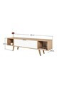 Comoda TV, Hanah Home, Mesir 3628, 160x47x35 cm, PAL, Stejar Safir / Alb