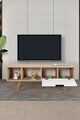 Comoda TV, Hanah Home, Venüs 3340, 130x46x35 cm, PAL, Stejar Safir / Alb