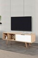 Comoda TV, Hanah Home, Venüs 3340, 130x46x35 cm, PAL, Stejar Safir / Alb