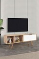 Comoda TV, Hanah Home, Venüs 3340, 130x46x35 cm, PAL, Stejar Safir / Alb