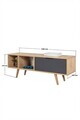 Comoda TV, Hanah Home, Venüs 3341, 130x46x35 cm, PAL, Stejar safir / Antracit