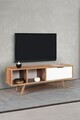 Comoda TV, Hanah Home, Venüs 3344, 130x46x35 cm, PAL, Nuc/Alb