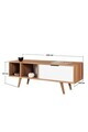 Comoda TV, Hanah Home, Venüs 3344, 130x46x35 cm, PAL, Nuc/Alb