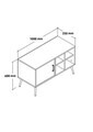 Comoda TV, Hanah Home, Şile 3108, 100x60x35 cm, PAL, Maro