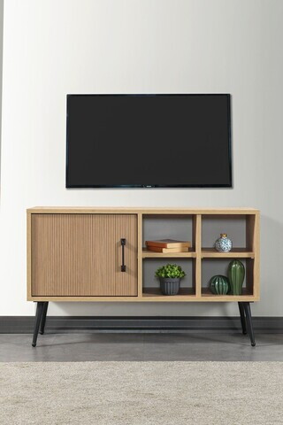Comoda TV, Hanah Home, Şile 3110, 100x60x35 cm, PAL, Maro