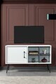 Comoda TV, Hanah Home, Şile 3112, 100x60x35 cm, PAL, Alb / Antracit