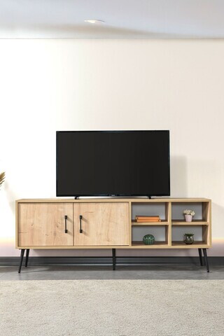 Comoda TV, Hanah Home, Şile 3608, 160x60x35 cm, PAL, Maro