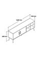 Comoda TV, Hanah Home, Şile 3608, 160x60x35 cm, PAL, Maro