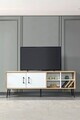 Comoda TV, Hanah Home, Şile 3611, 160x60x35 cm, PAL, Stejar Safir / Alb